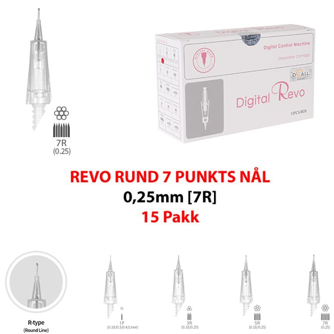 Hovedbilde DO-DIGITAL REVO RUND 7 PUNKTS NÅL 0,25mm [7R] (15 ...