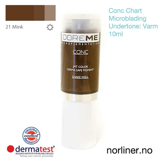 Hovedbilde MT-DOREME #21 Mink til Microblading [Conc Chart] ...